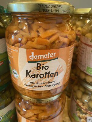 Karottenstreifen, Glas