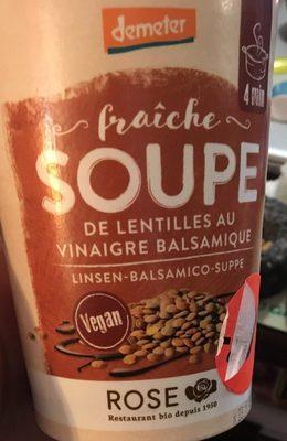 Soupe de lentilles au vinaigre balsamique